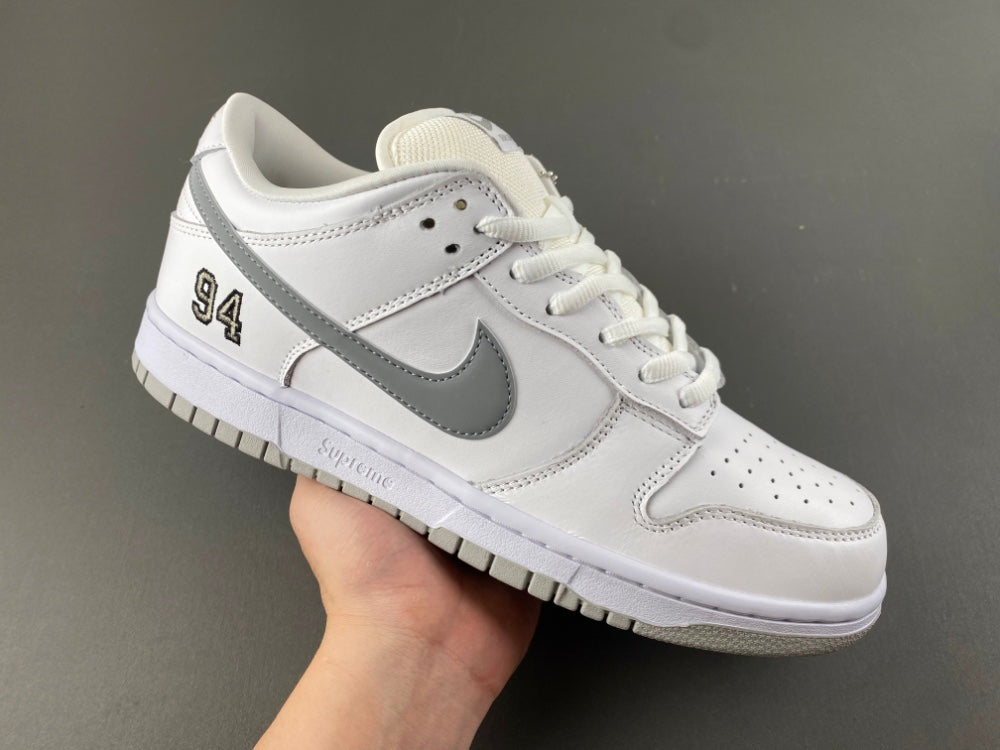 Nike SB Dunk Low Supreme 94 White/Metallic Silver