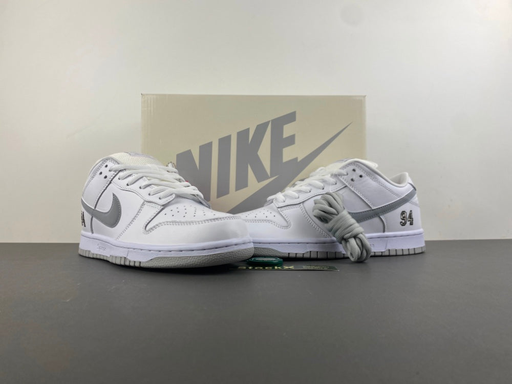 Nike SB Dunk Low Supreme 94 White/Metallic Silver