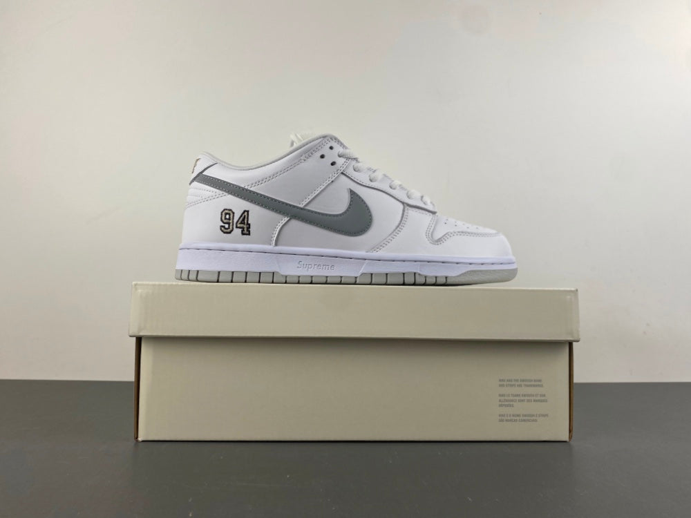 Nike SB Dunk Low Supreme 94 White/Metallic Silver