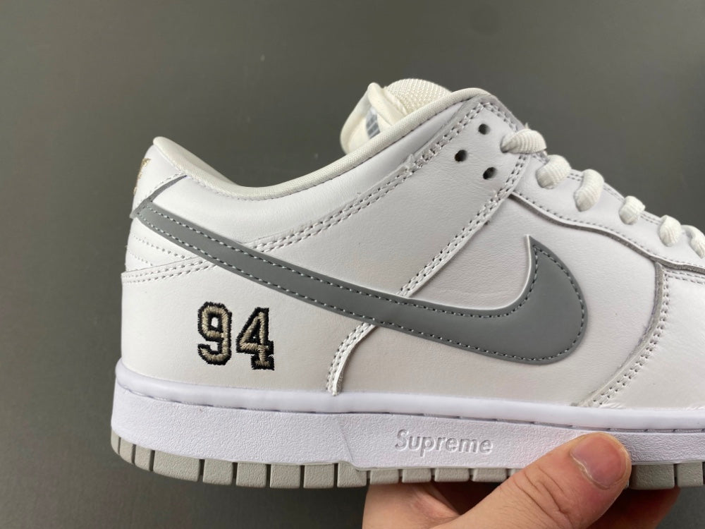 Nike SB Dunk Low Supreme 94 White/Metallic Silver