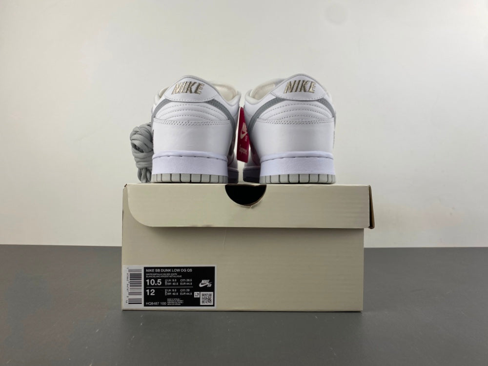 Nike SB Dunk Low Supreme 94 White/Metallic Silver