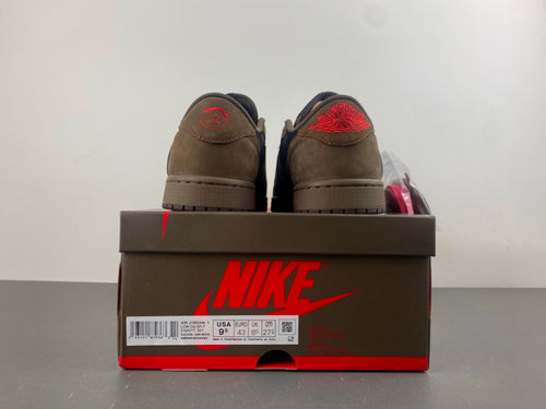Air Jordan 1 Low OG SP x Travis Scott en color "Velvet Brown" y "Dark Mocha"