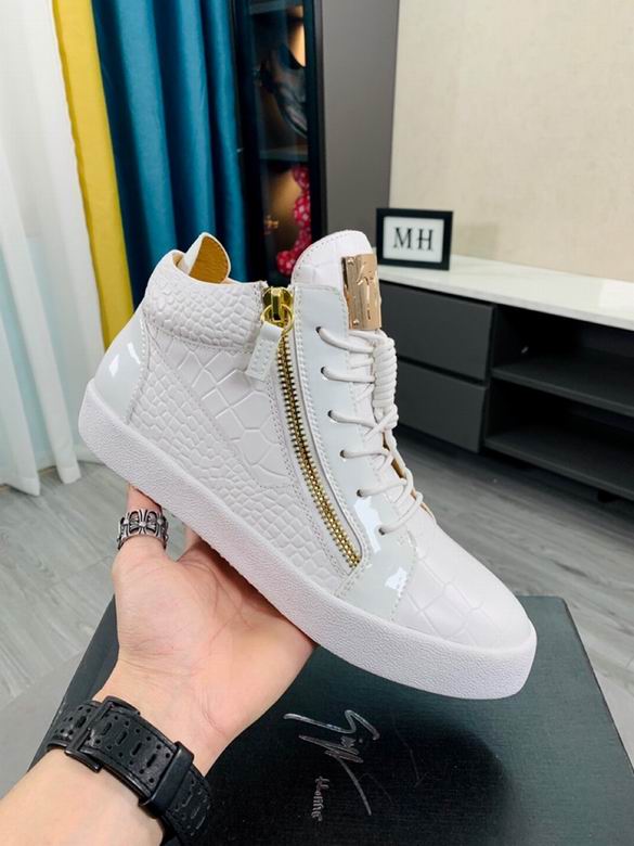 Giuseppe Zanotti Kriss mid-top Charol Blanco