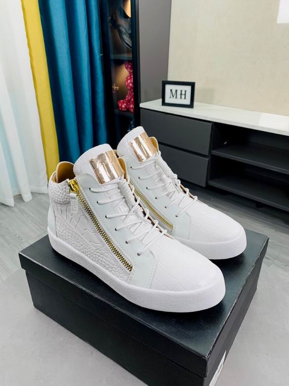Giuseppe Zanotti Kriss mid-top Charol Blanco