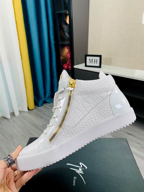 Giuseppe Zanotti Kriss mid-top Charol Blanco