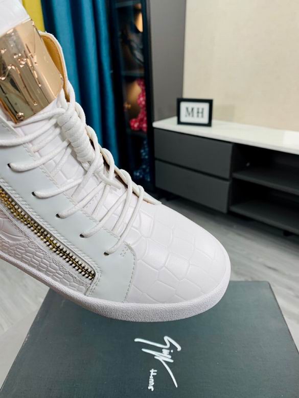 Giuseppe Zanotti Kriss mid-top Charol Blanco