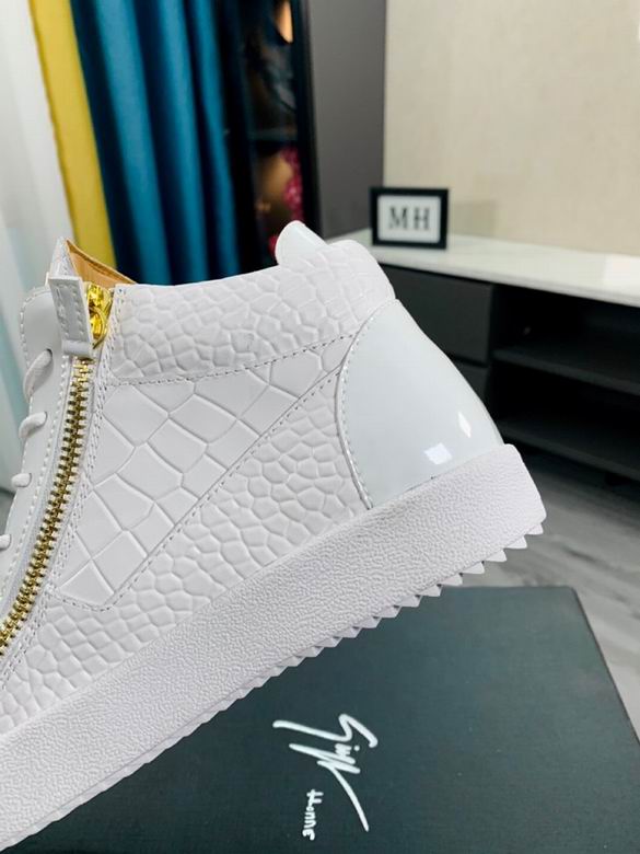 Giuseppe Zanotti Kriss mid-top Charol Blanco