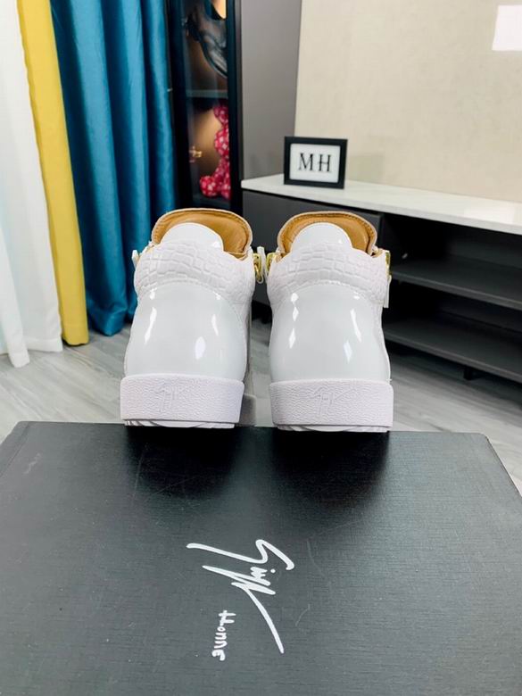 Giuseppe Zanotti Kriss mid-top Charol Blanco